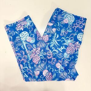 Lilly Pulitzer Weekender High Rise 21" Leggings Sunwashed Blue Citrus Crush XL